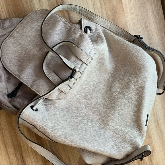 Rebecca Minkoff Backpack Leather tassel Drawstring Magnetic snap Closure Flaptop - Picture 10 of 16